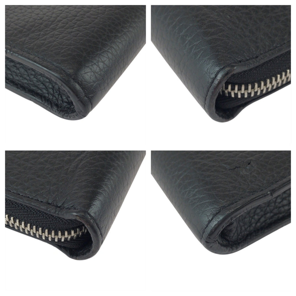 Louis Vuitton Black Noir Leather Clutch Bag Pochette