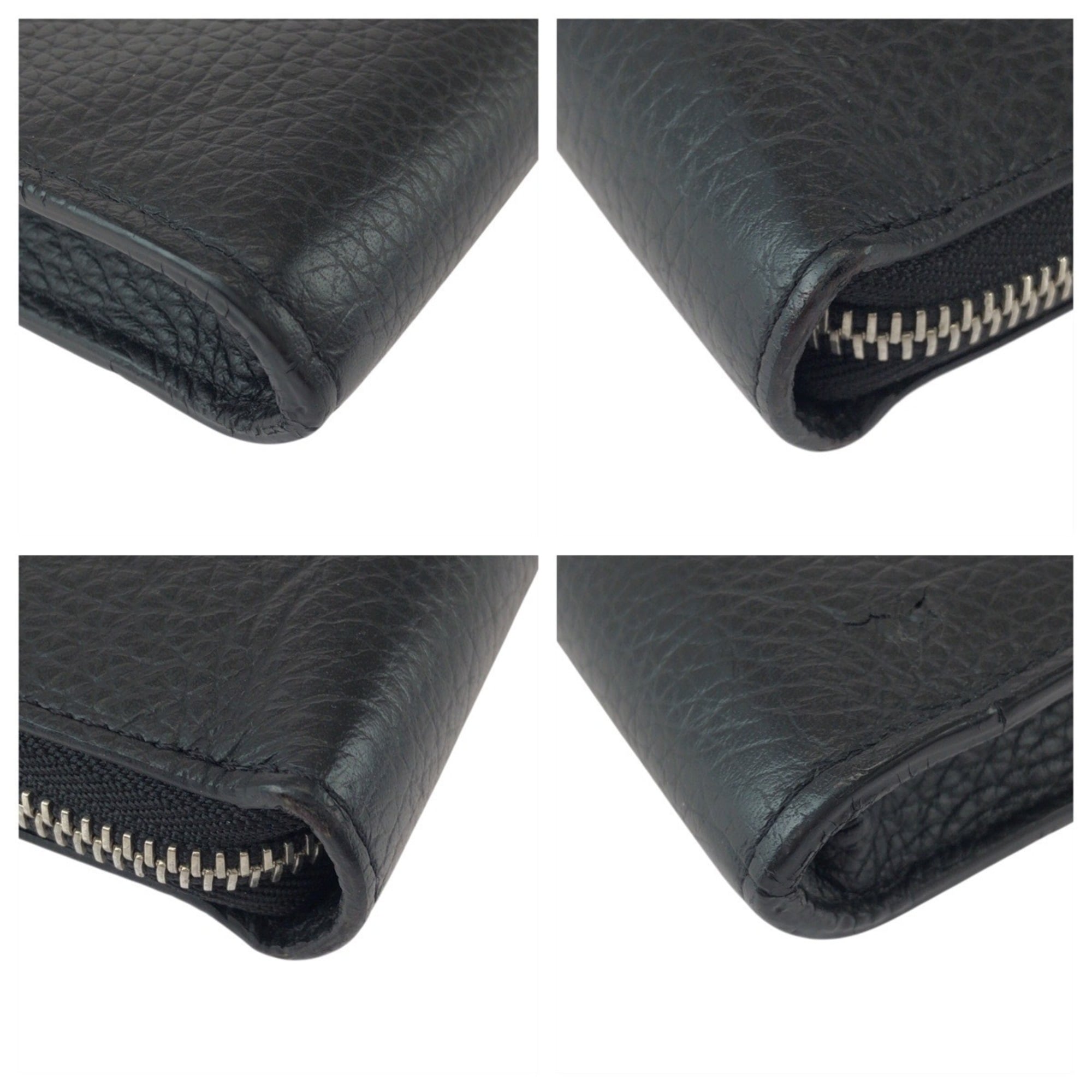 Louis Vuitton Black Noir Leather Clutch Bag Pochette