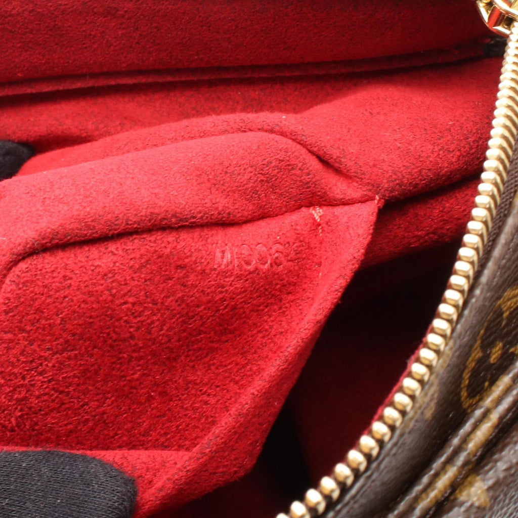 Louis Vuitton Monogram Brown Coated Canvas Leather Shoulder Bag