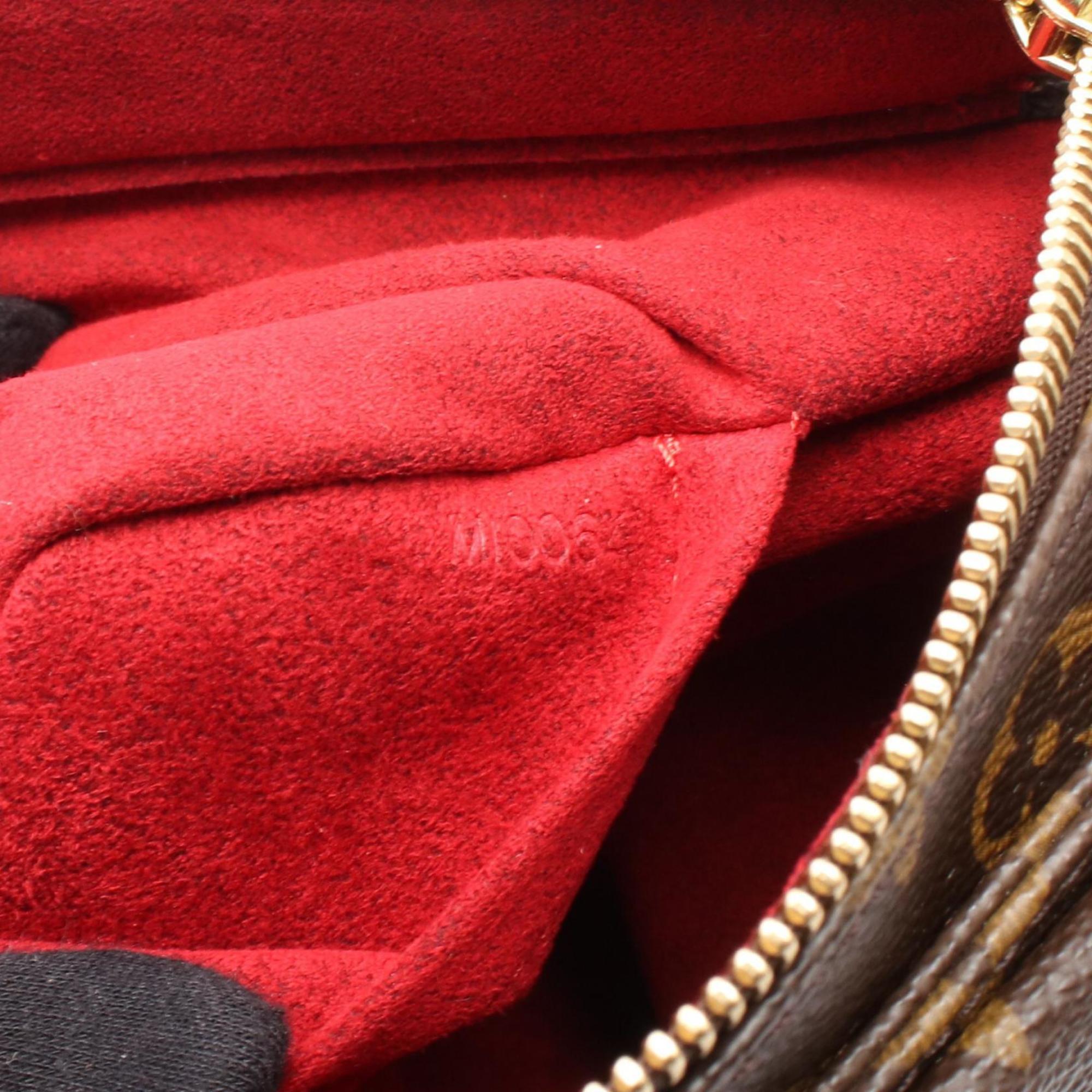 Louis Vuitton Monogram Brown Coated Canvas Leather Shoulder Bag