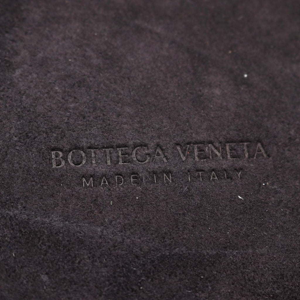 Bottega Veneta Black Ivory Leather Canvas Pouch Tote Bag