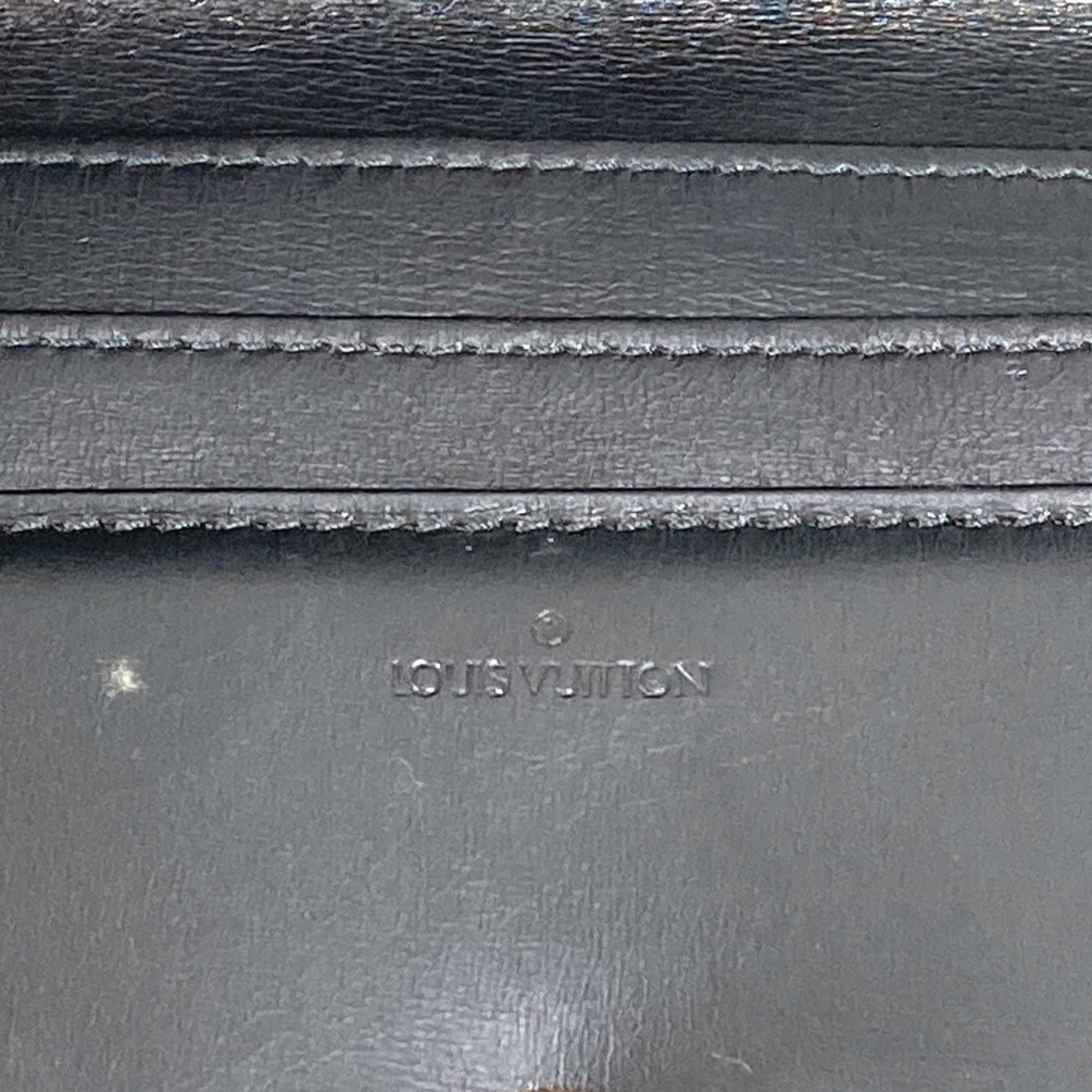 Louis Vuitton Black Leather Clutch Bag