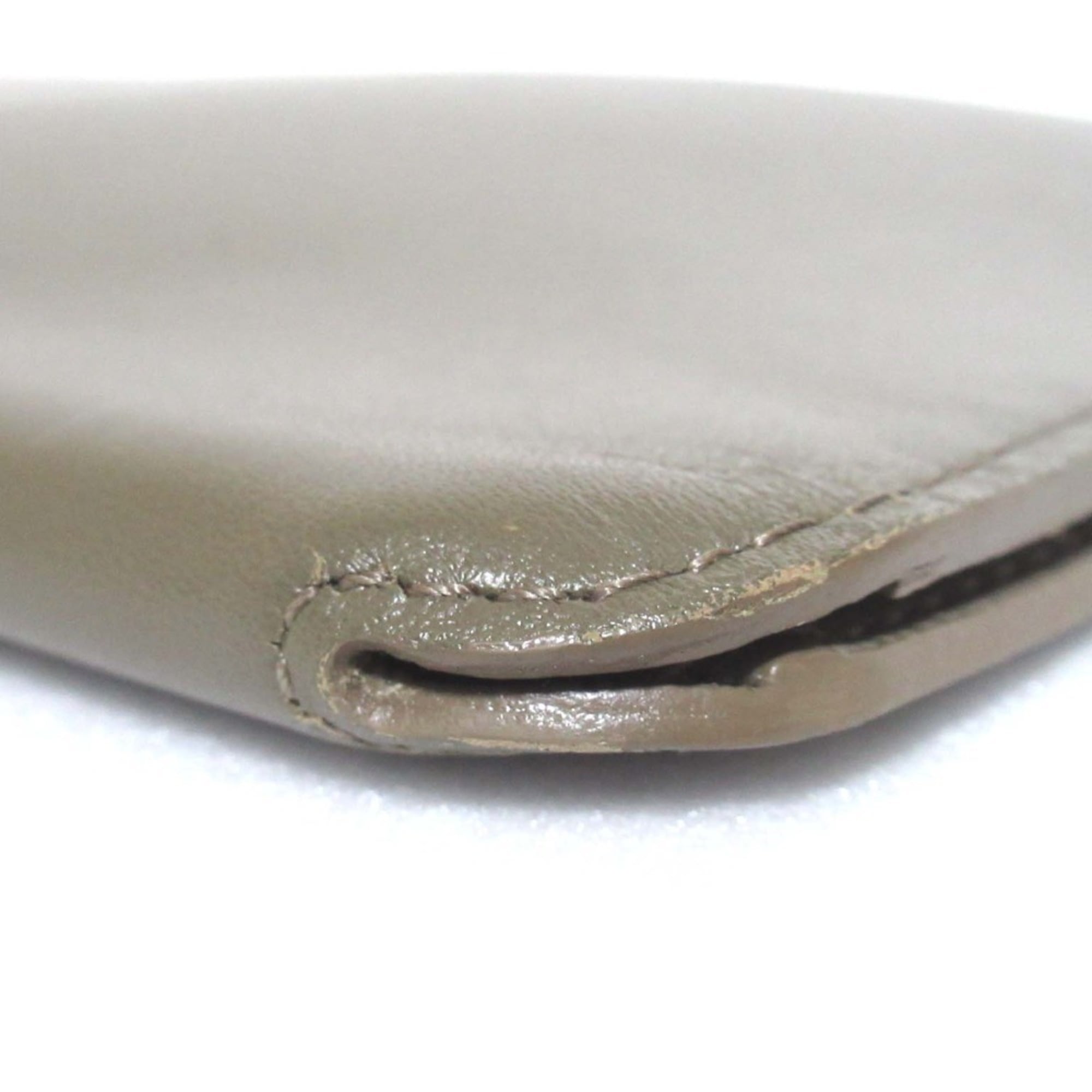 Louis Vuitton Khaki Leather Long Wallet