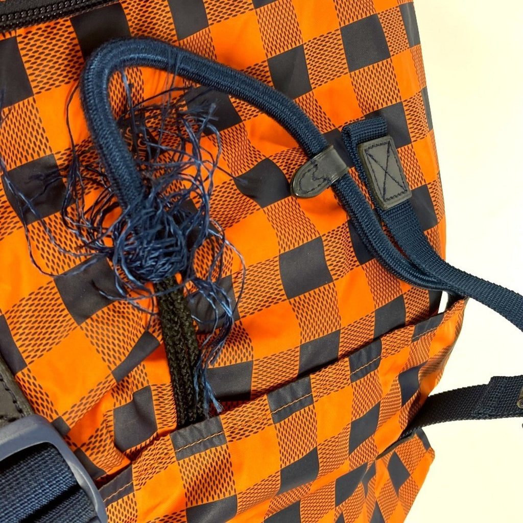 Louis Vuitton Damier Canvas Navy Orange Nylon Backpack