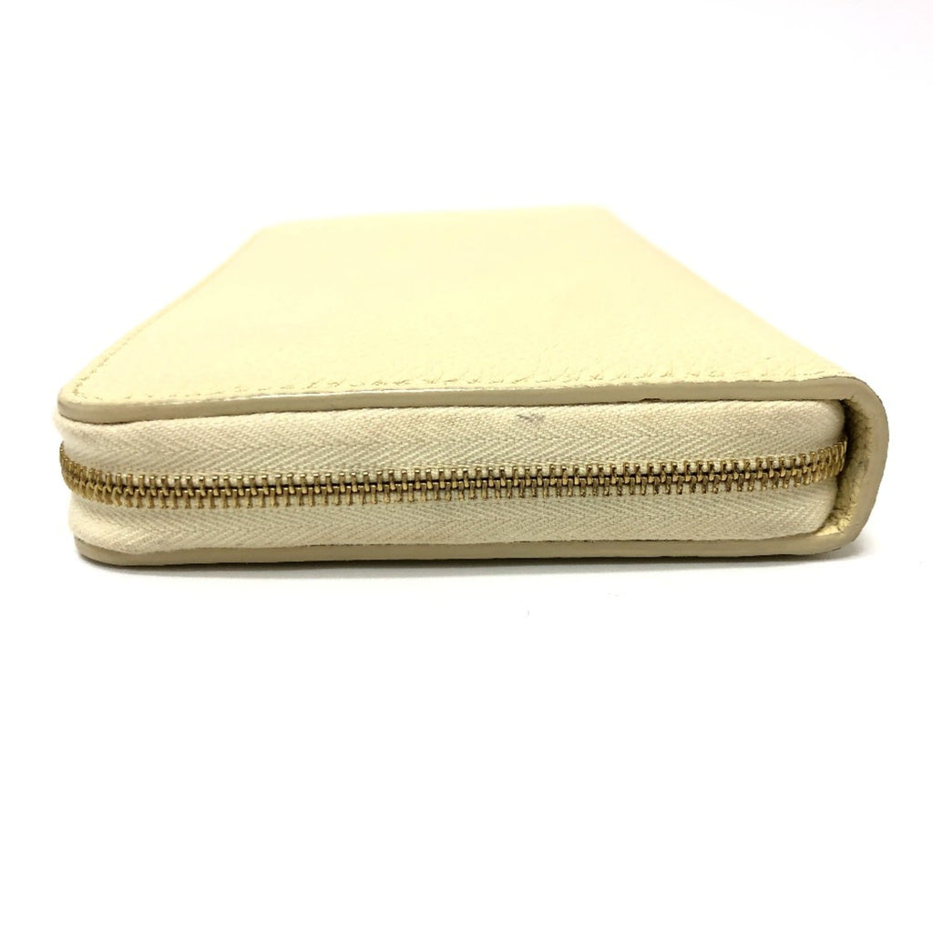 Celine Beige Leather Long Wallet (Bi-Fold)