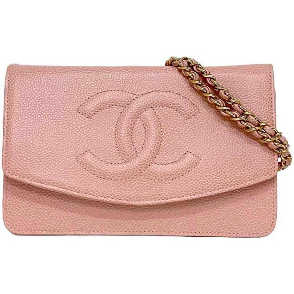 Chanel Pink Caviar Leather Shoulder Bag