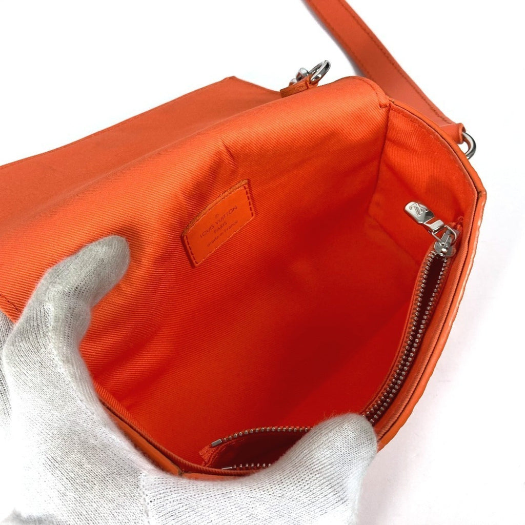 Louis Vuitton Orange Leather Pochette Shoulder Bag