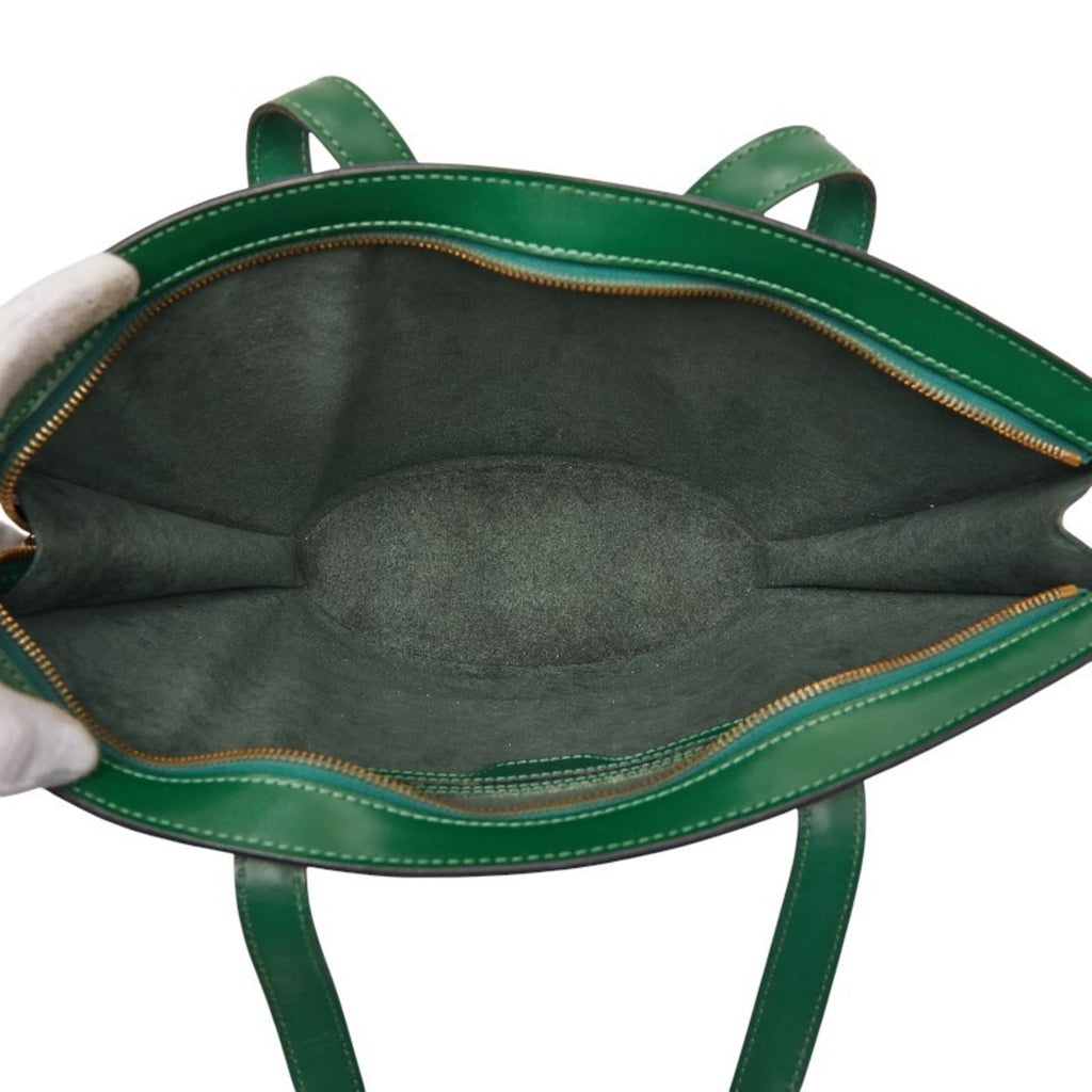 Louis Vuitton Borneo Green Leather Handbag