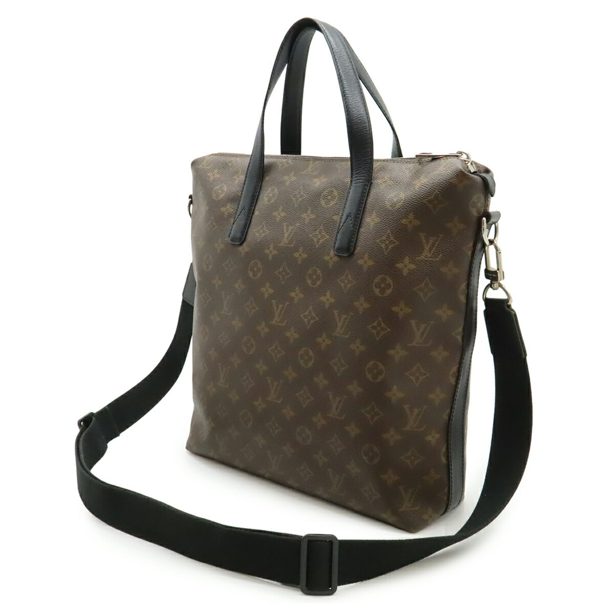 Louis Vuitton Black Brown Monogram Monogram Shoulder Bag Tote Bag