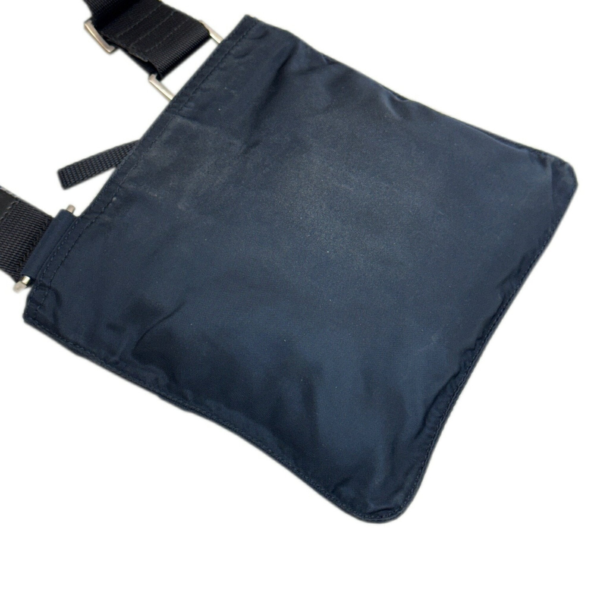 Prada Navy Nylon Pochette Shoulder Bag