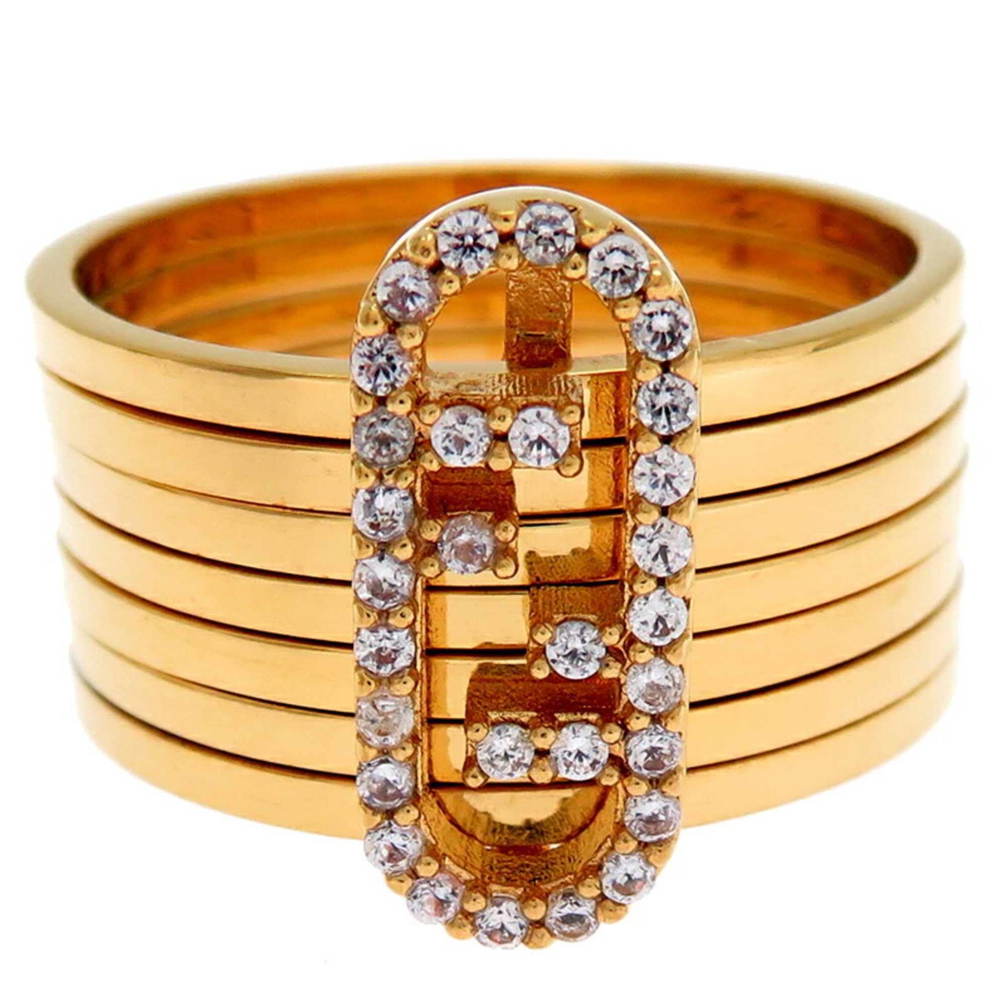 Fendi Gold Plating Band Ring