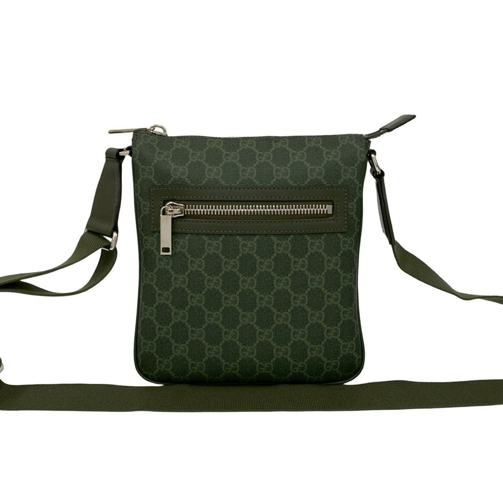 Gucci Green Pvc Leather Messenger Bag Shoulder Bag (Pre-Owned)