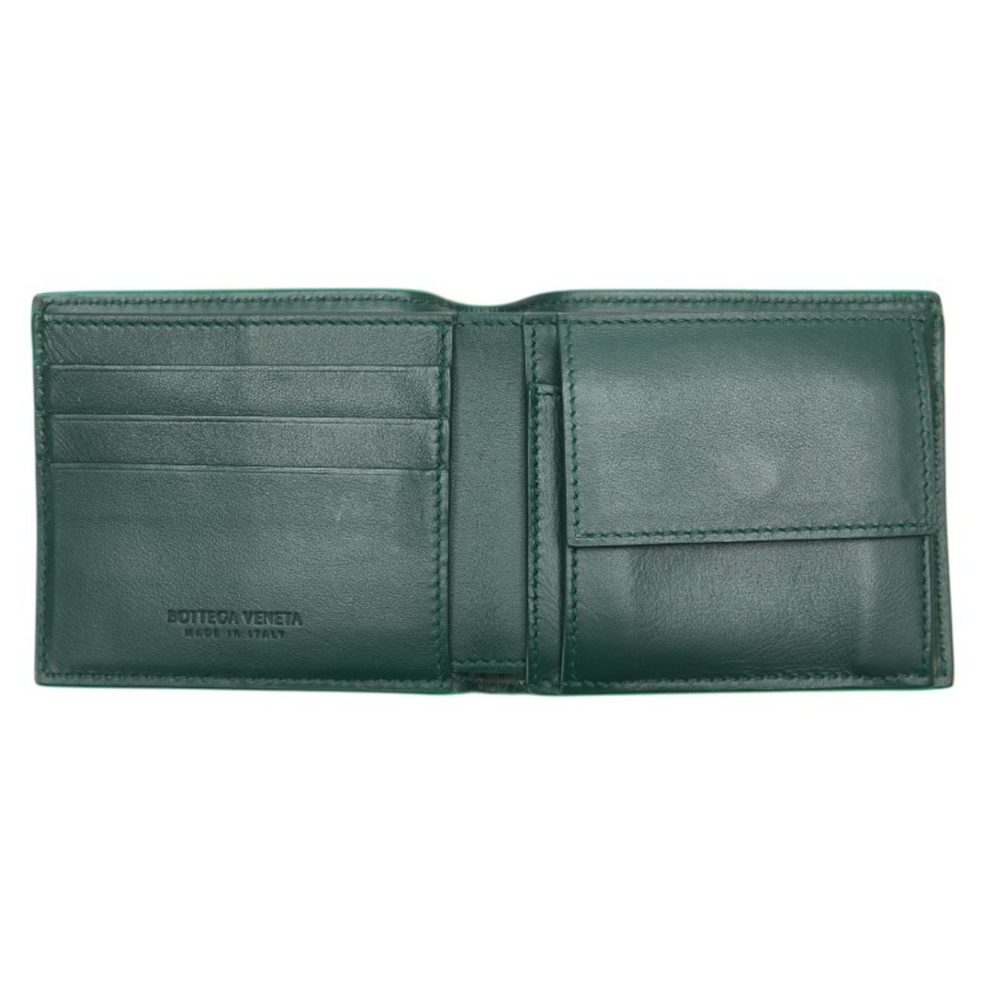 Bottega Veneta Emerald Green Leather Wallet (Bi-Fold)
