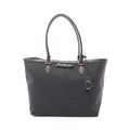 Prada Black Canvas Leather Tote Bag