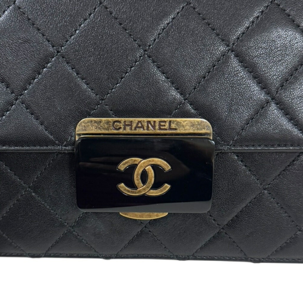 Chanel Black Leather Shoulder Bag
