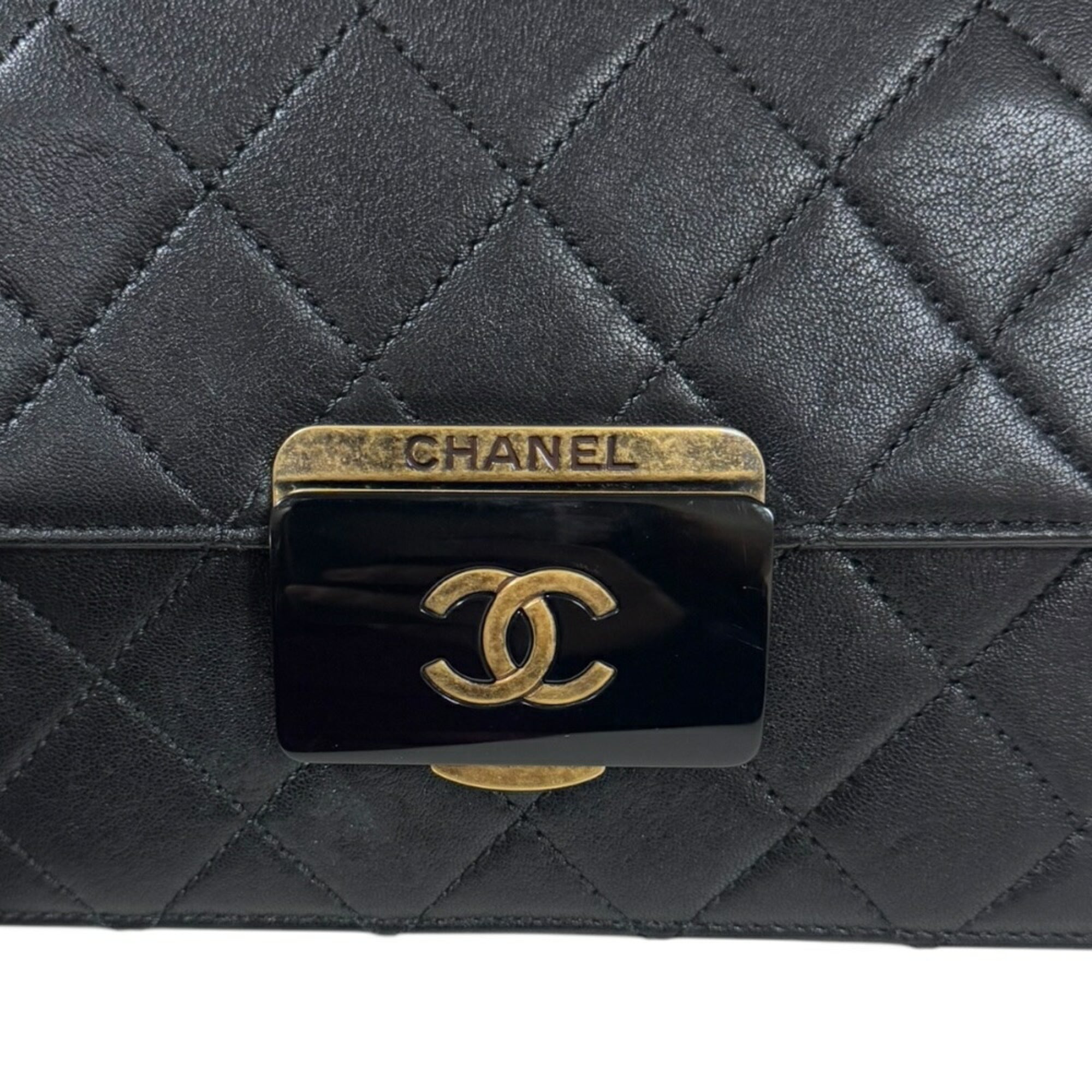 Chanel Black Leather Shoulder Bag