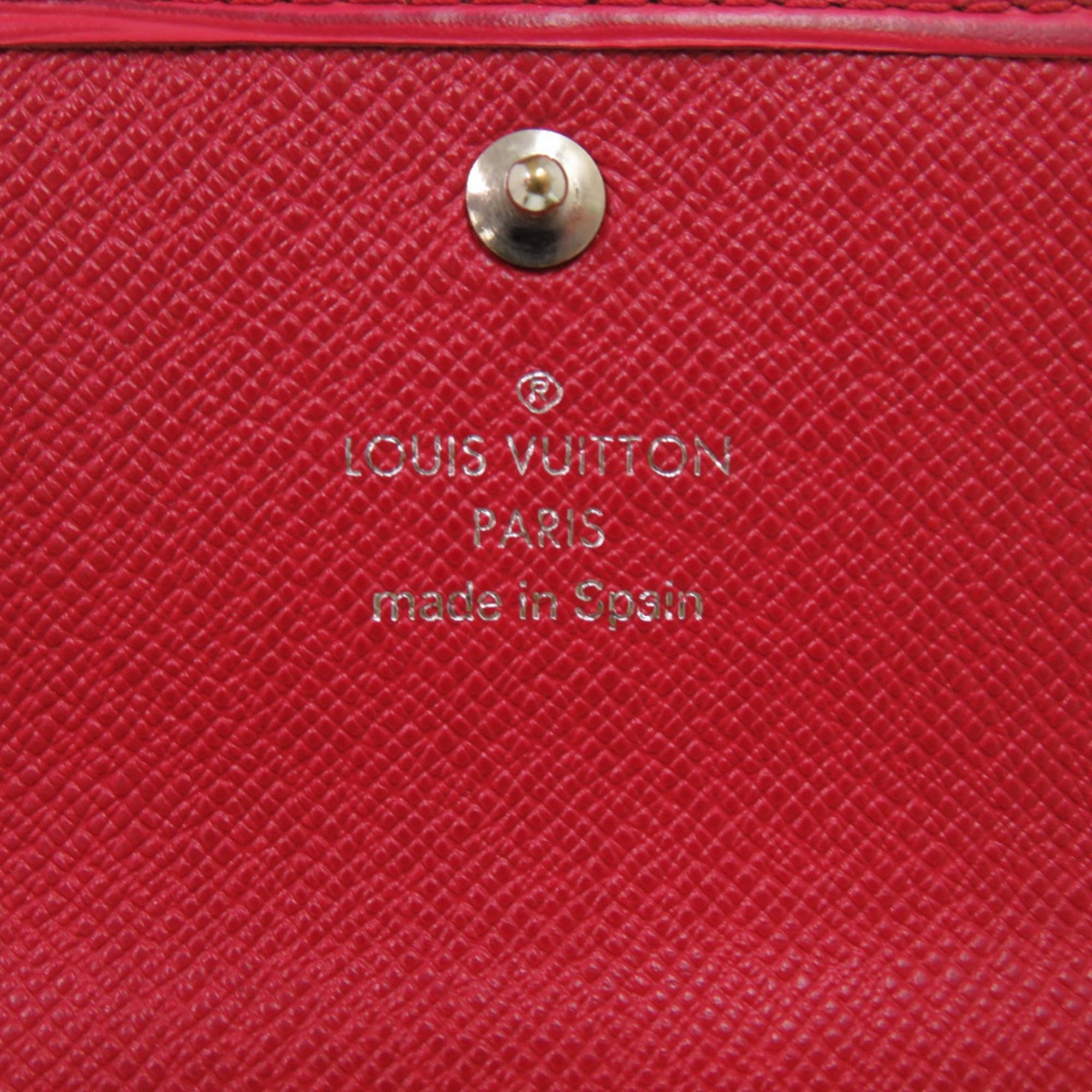 Louis Vuitton Epi Castilian Red Epi Leather Long Wallet (Tri-Fold)