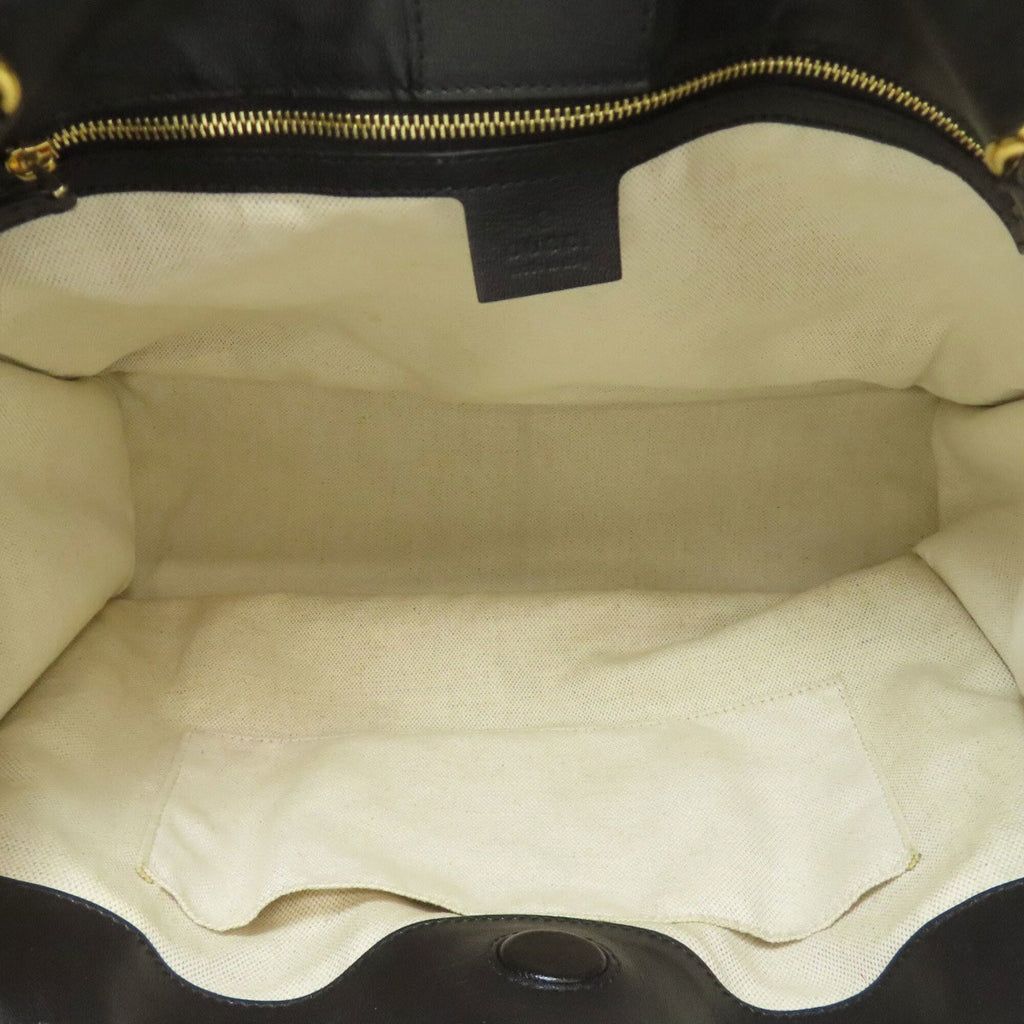 Gucci Black Leather Tote Bag (Pre-Owned)