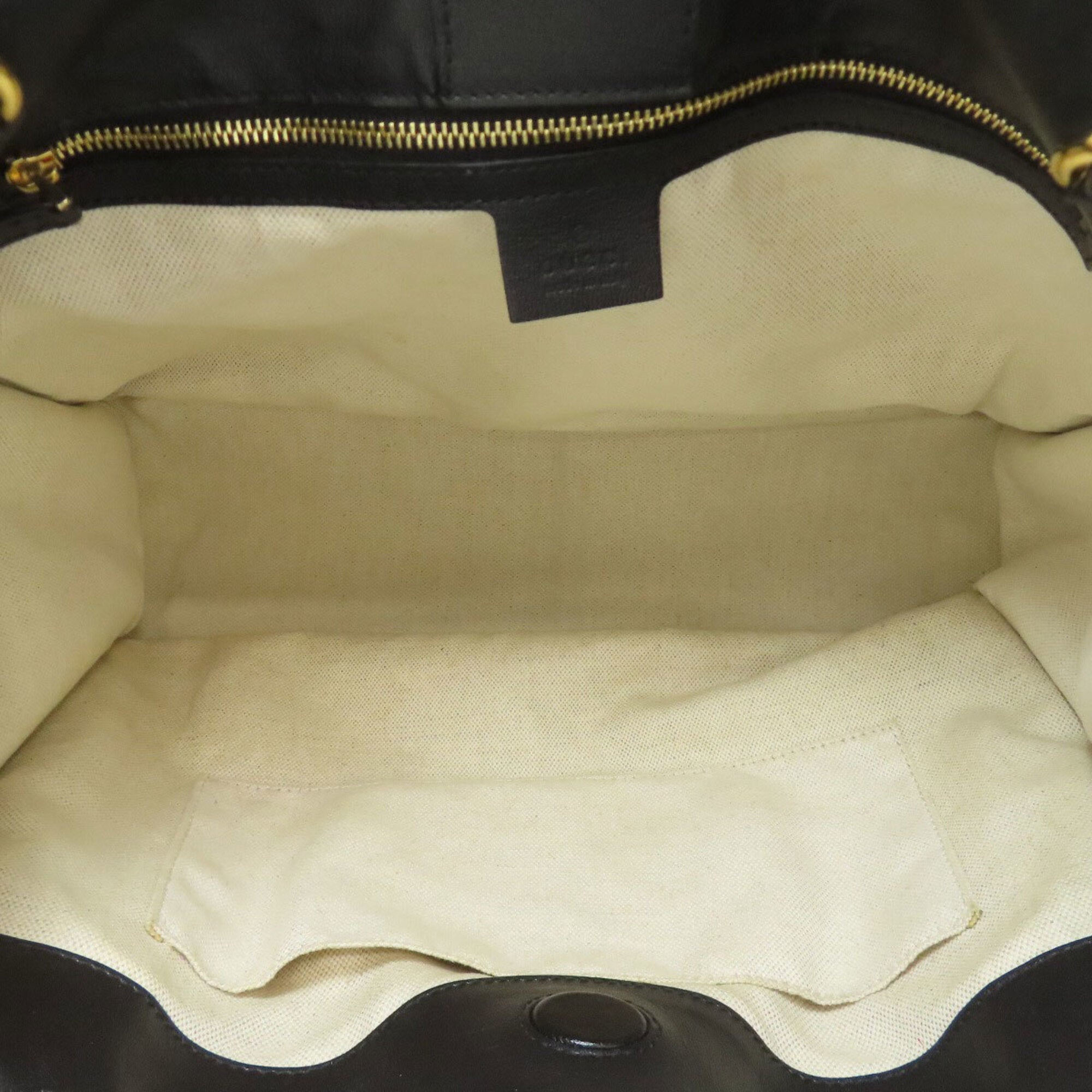 Gucci Black Leather Tote Bag (Pre-Owned)
