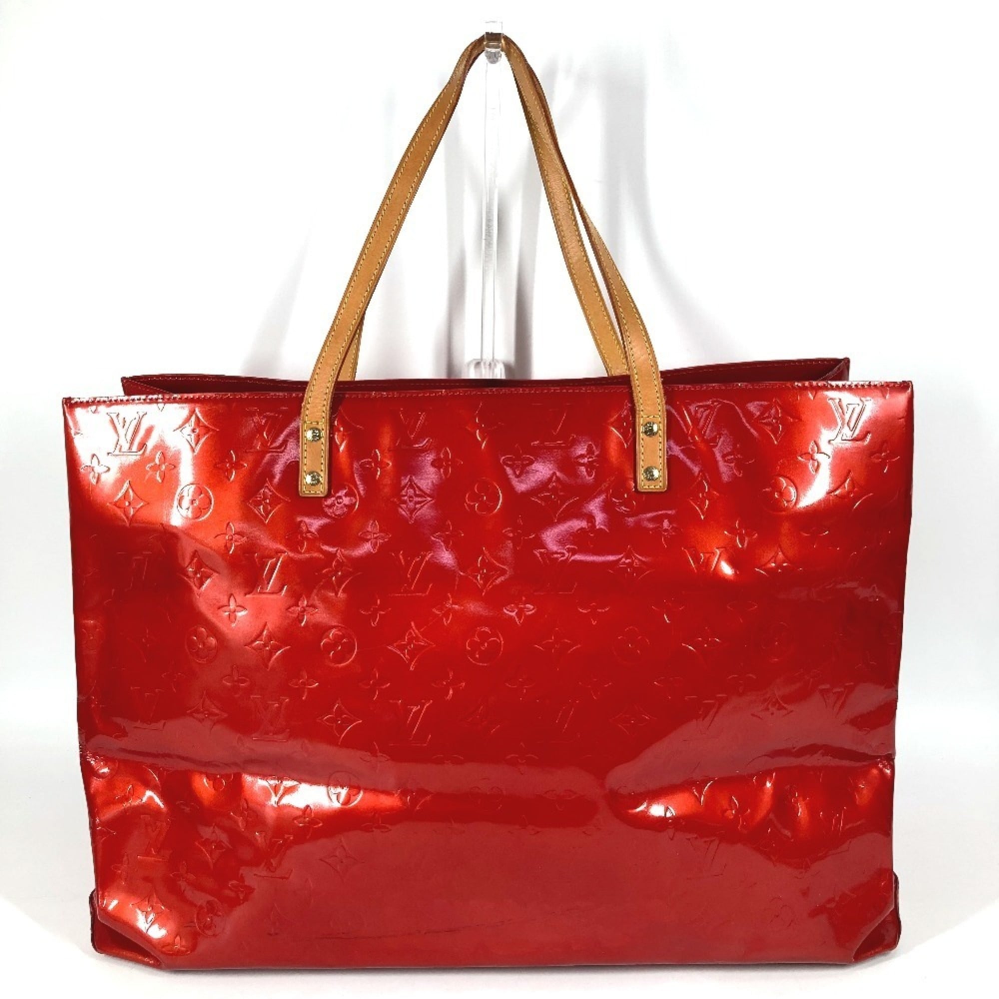 Louis Vuitton Red Color Monogram Vernis Boston Bag Shoulder Bag Tote Bag