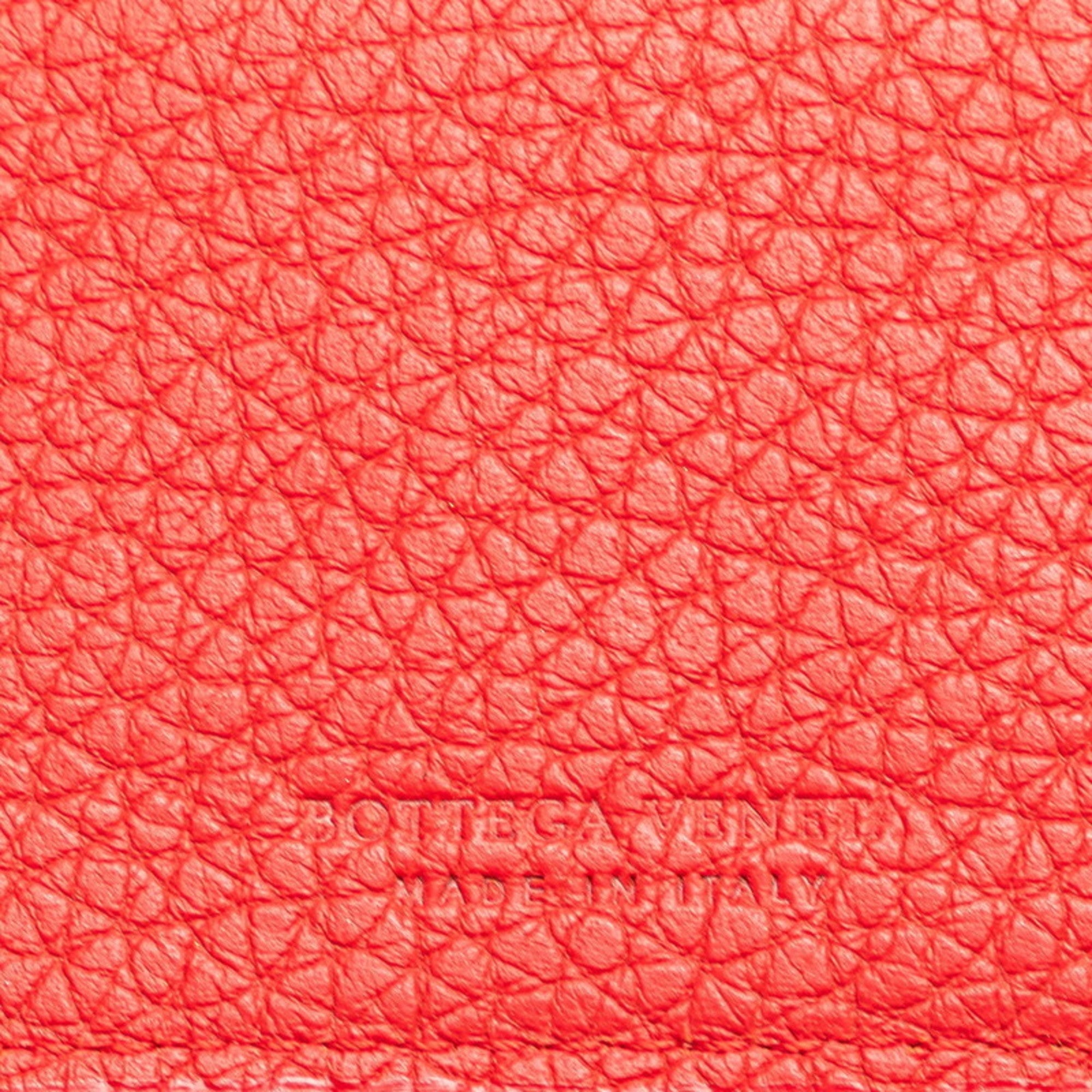 Bottega Veneta Red Color Leather Wallet (Bi-Fold)