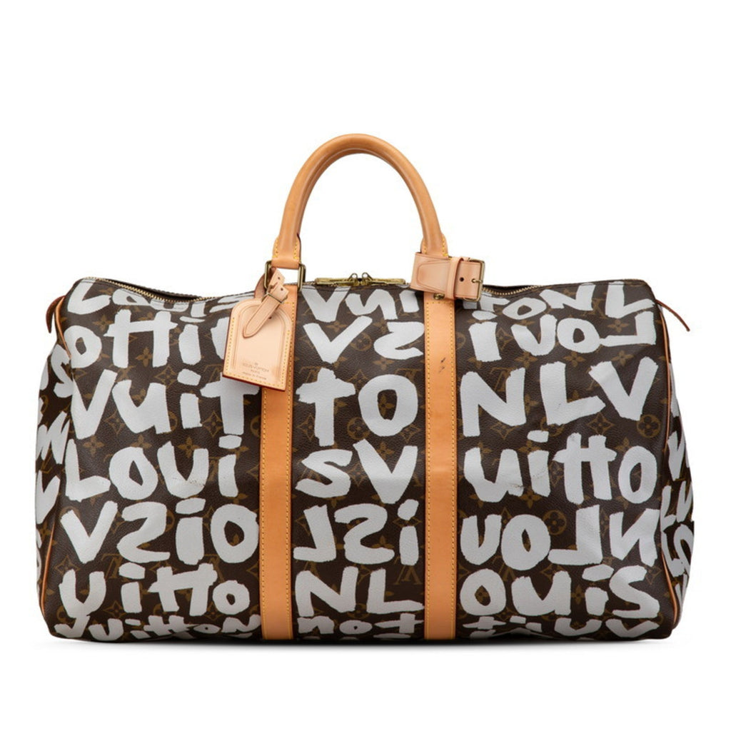 Louis Vuitton Argent Brown Pvc Leather Boston Bag