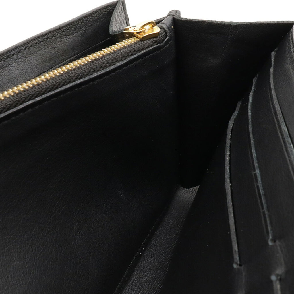 Louis Vuitton Black Noir Leather Long Wallet