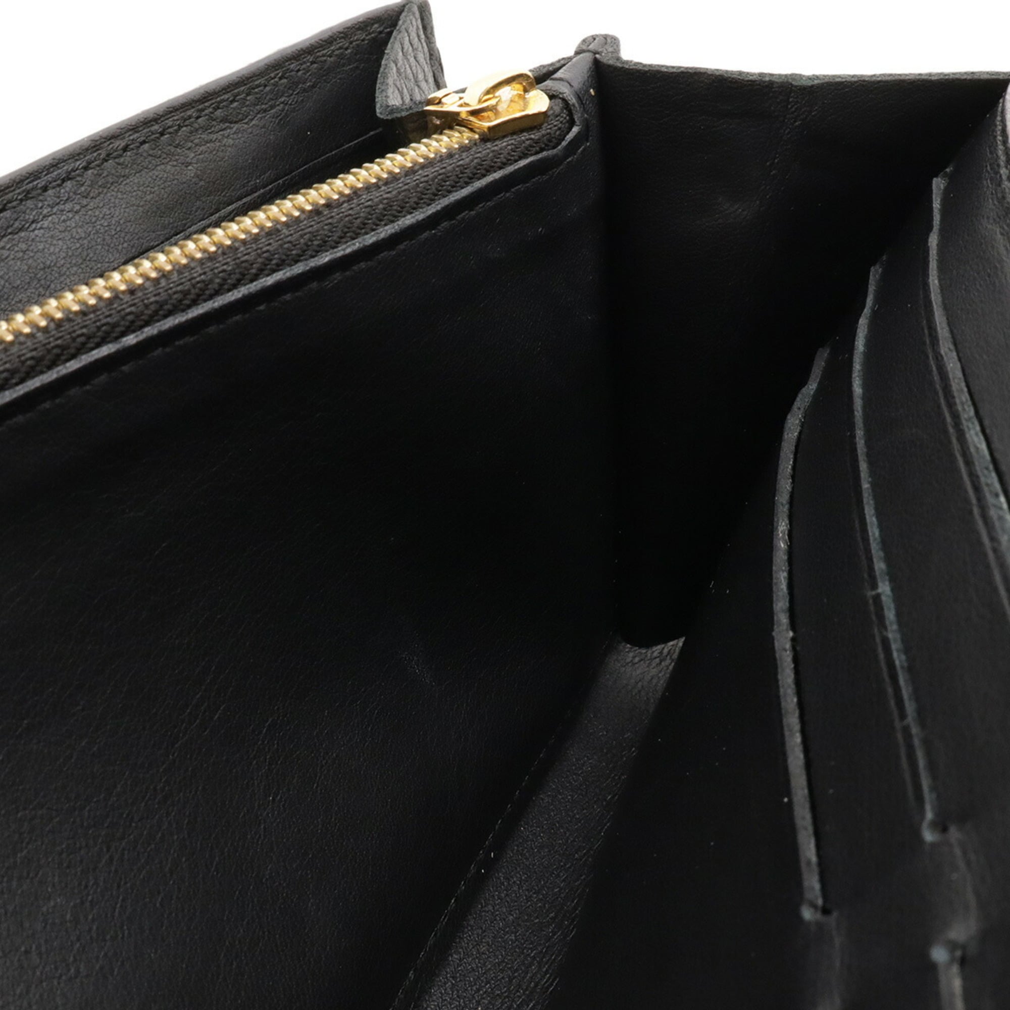 Louis Vuitton Black Noir Leather Long Wallet