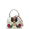 Gucci White Leather Handbag Shoulder Bag (Pre-Owned)