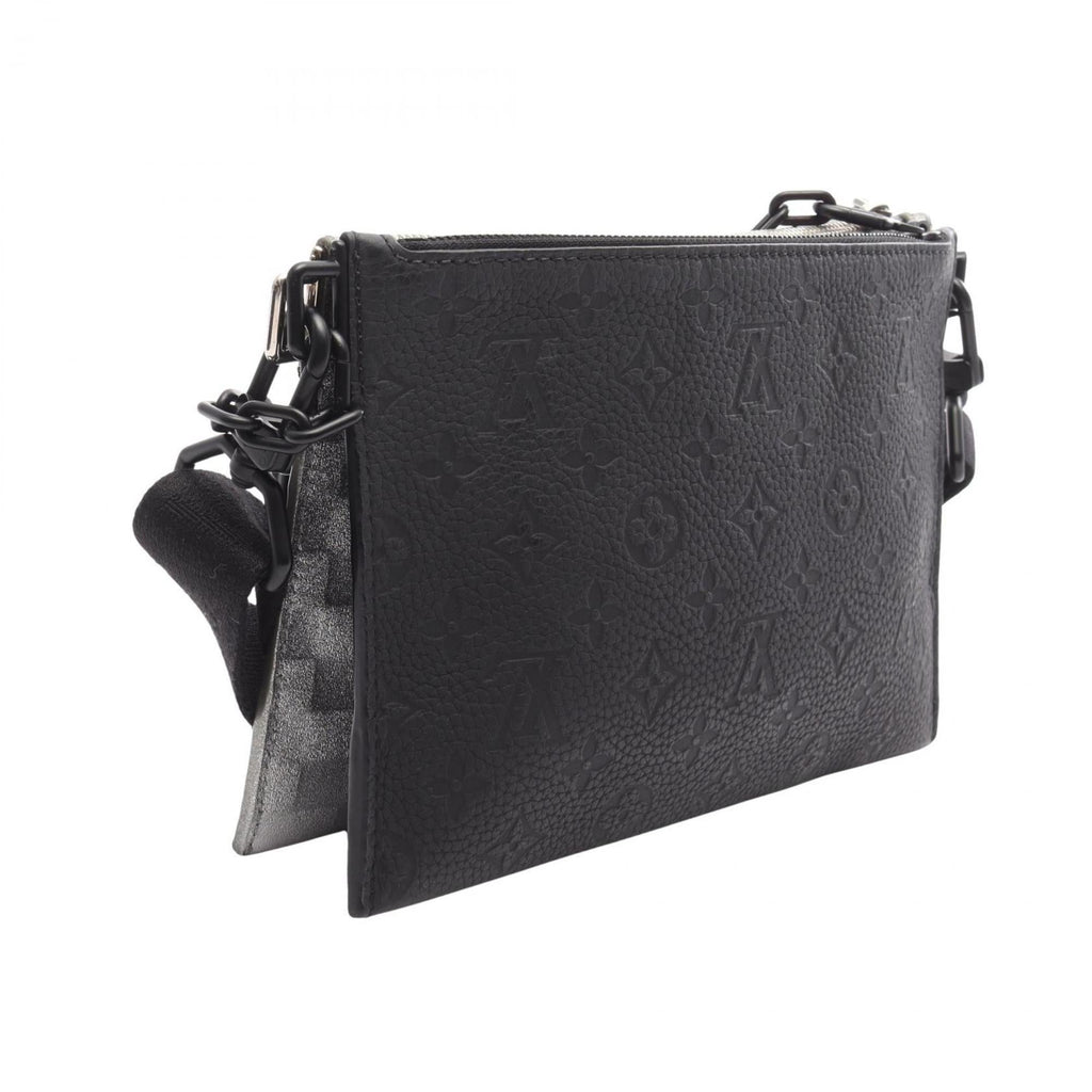 Louis Vuitton Black Silver Leather Shoulder Bag
