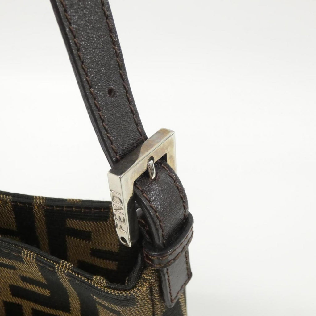 Fendi Brown Canvas Shoulder Bag