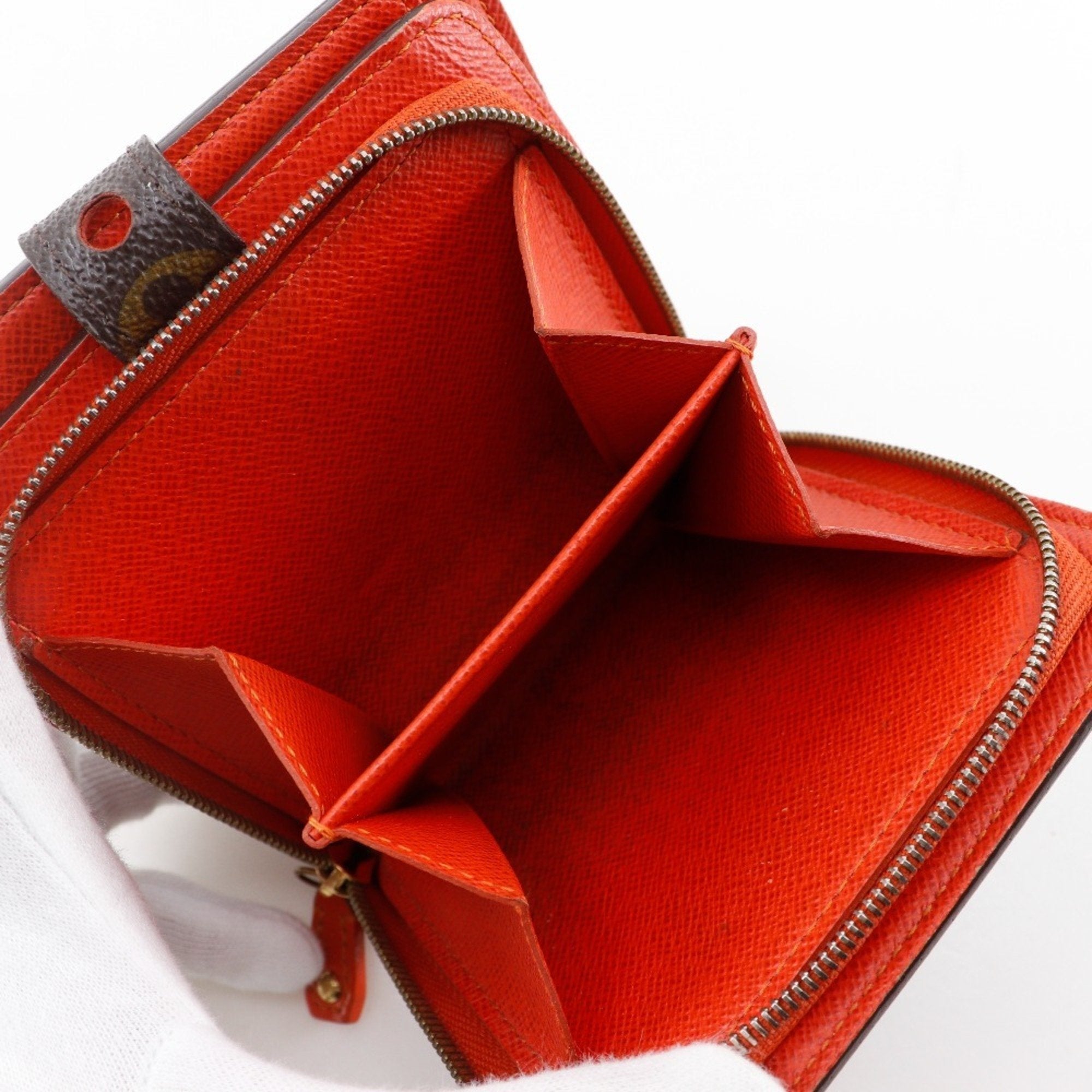Louis Vuitton Lv Orange Orange Monogram Perforated Wallet