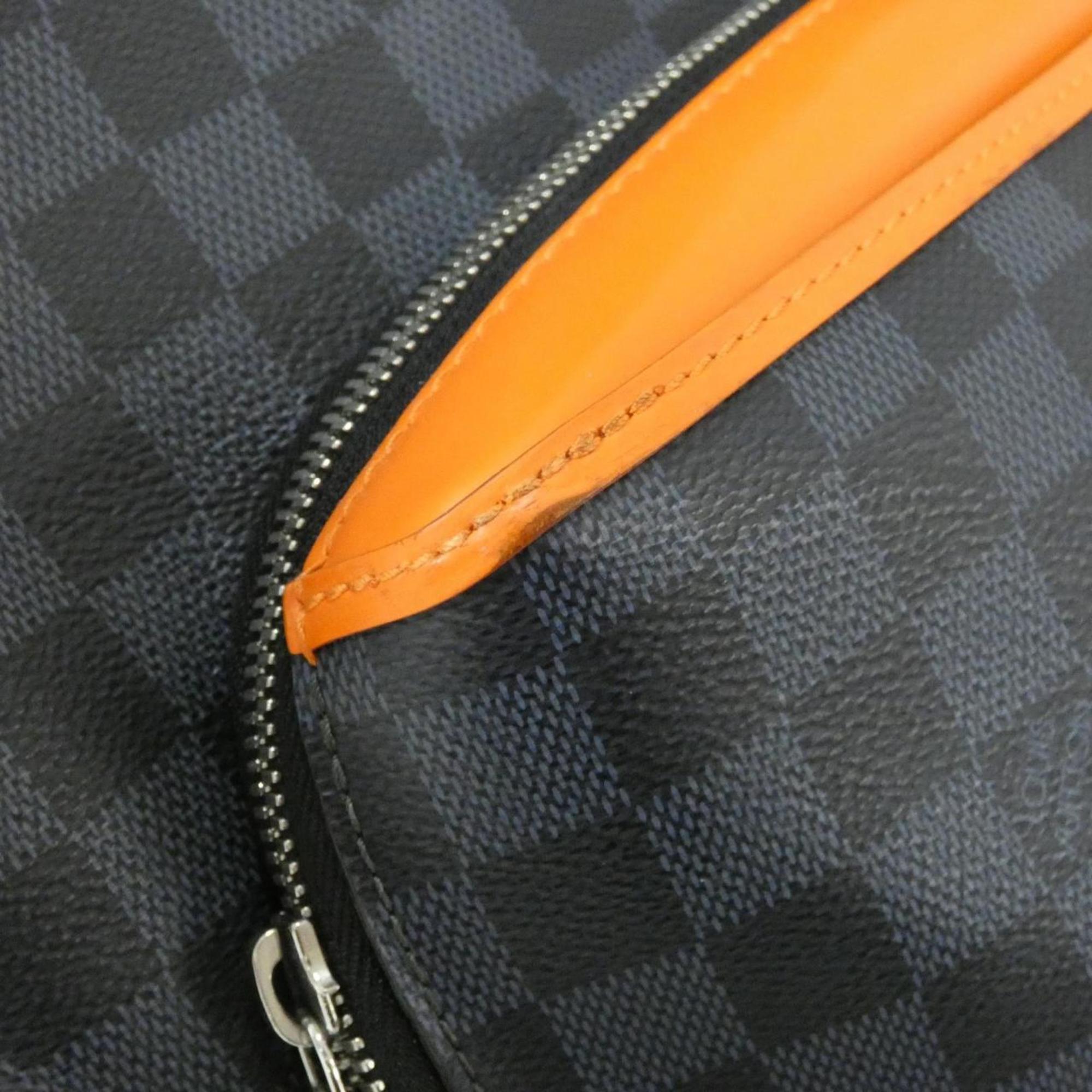 Louis Vuitton Black Cobalt Coated Canvas Backpack