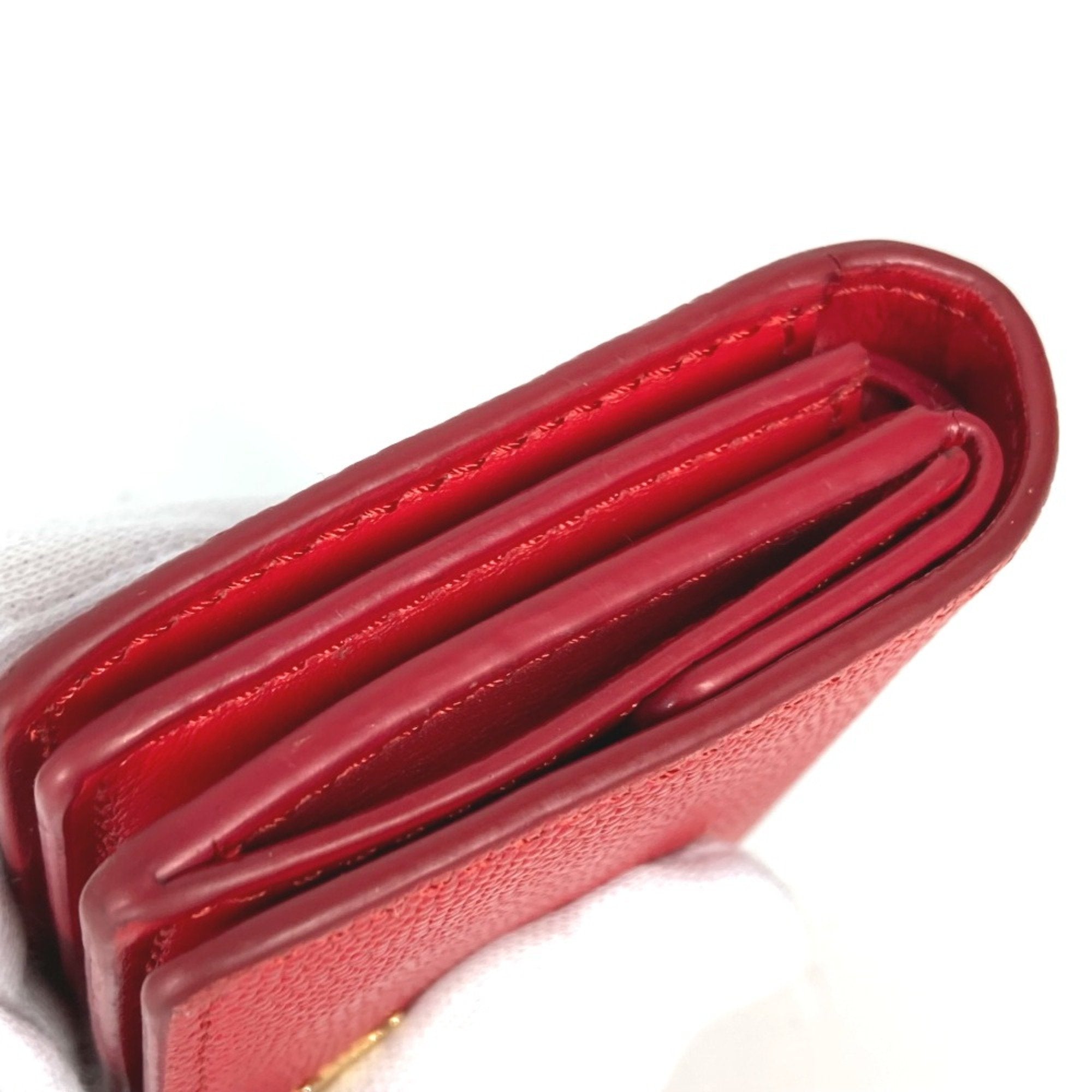 Burberry Red Leather Wallet (Bi-Fold)