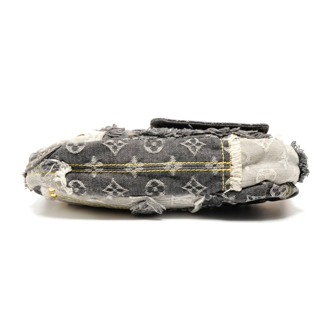 Louis Vuitton Gray Monogram Denim Shoulder Bag