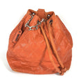 Chanel Orange Caviar Leather Backpack Shoulder Bag