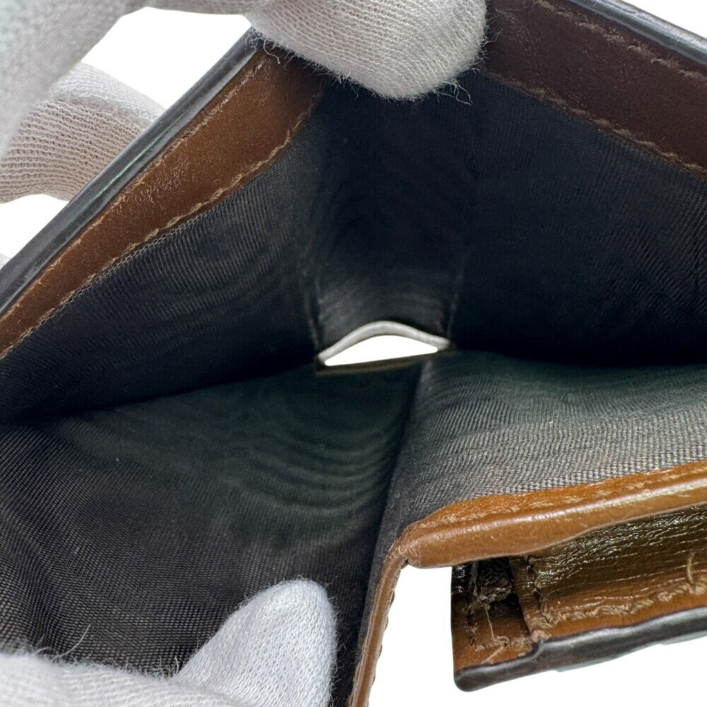 Gucci Gg Supreme Brown Red Color Gg Supreme Wallet (Bi-Fold) (Pre-Owned)
