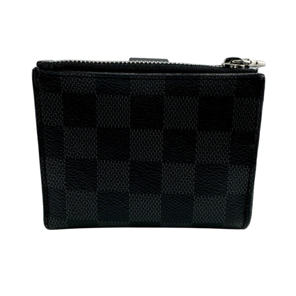 Louis Vuitton Black Gray Leather Wallet