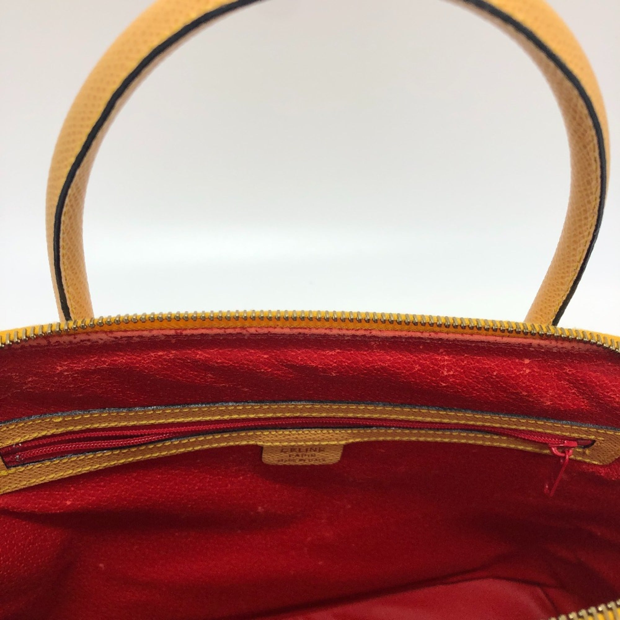 Celine Yellow Leather Shoulder Bag