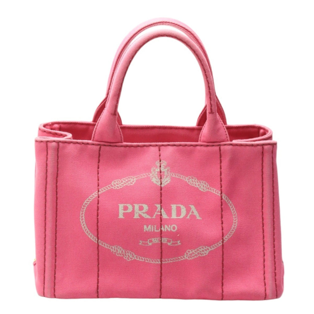 Prada Canapa Pink Cotton Canvas Tote Bag