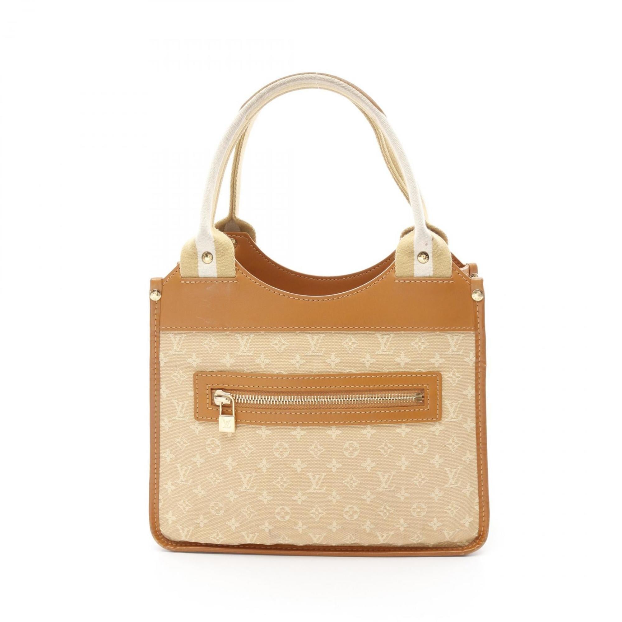 Louis Vuitton Beige Canvas Leather Handbag