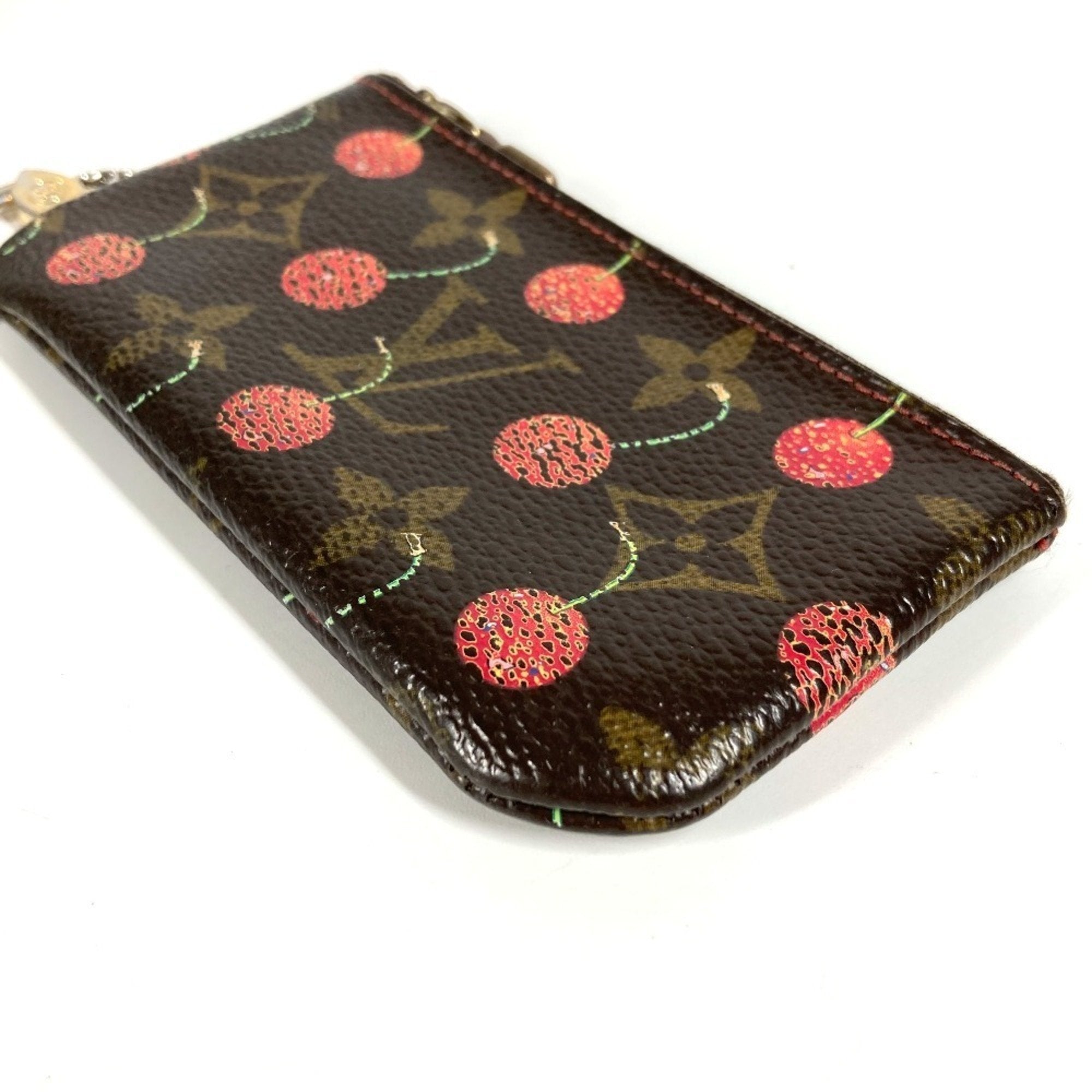 Louis Vuitton Brown Monogram Cherry Red Color Monogram Coin Purse/Coin Case
