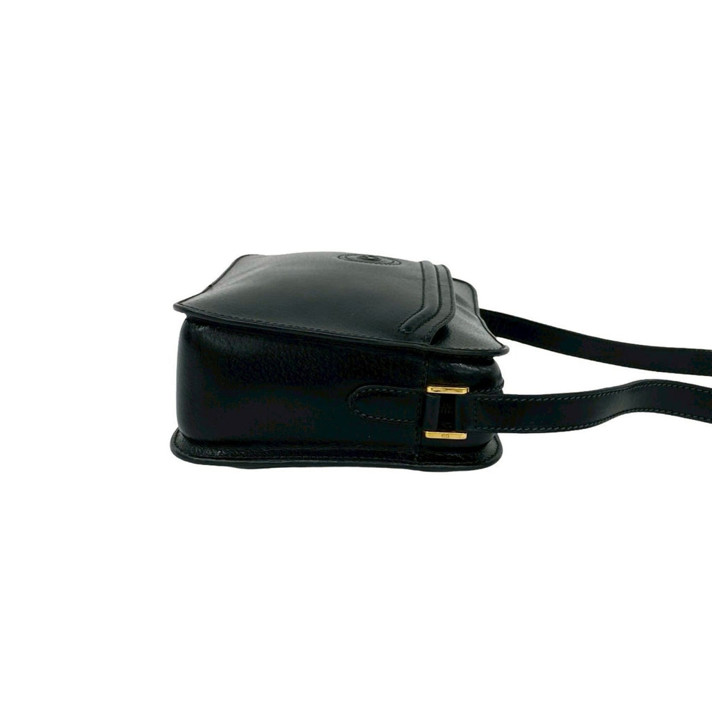 Gucci Black Leather Pochette Shoulder Bag (Pre-Owned)