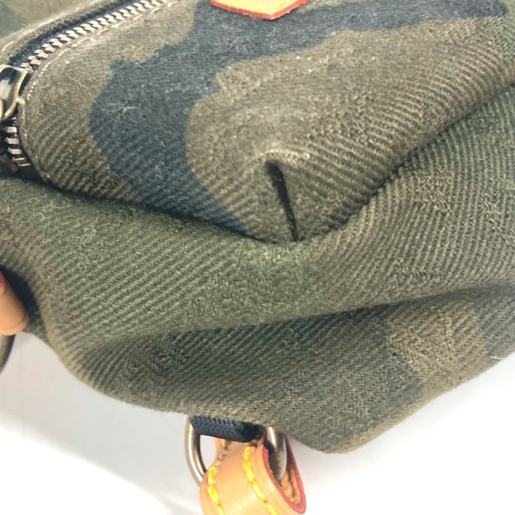 Louis Vuitton Camouflage Green Canvas Backpack