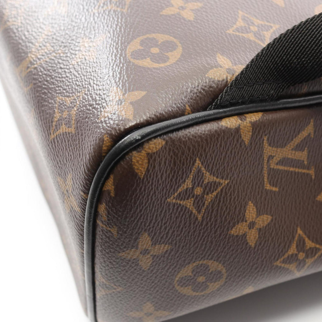 Louis Vuitton Black Brown Monogram Macassar Coated Canvas Leather Backpack