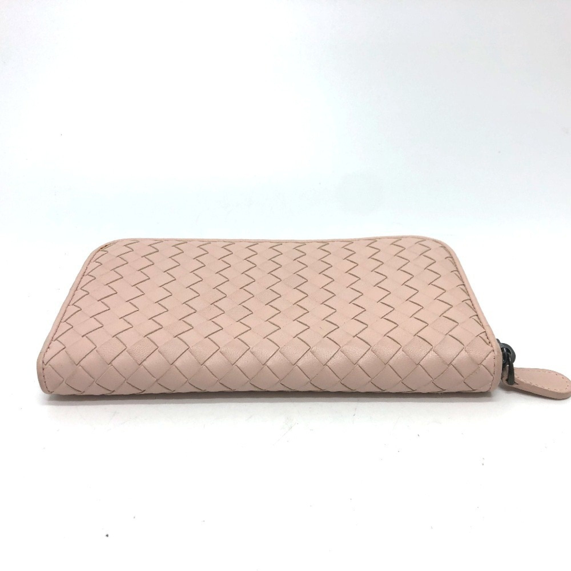 Bottega Veneta Pink Intrecciato Long Wallet (Bi-Fold)