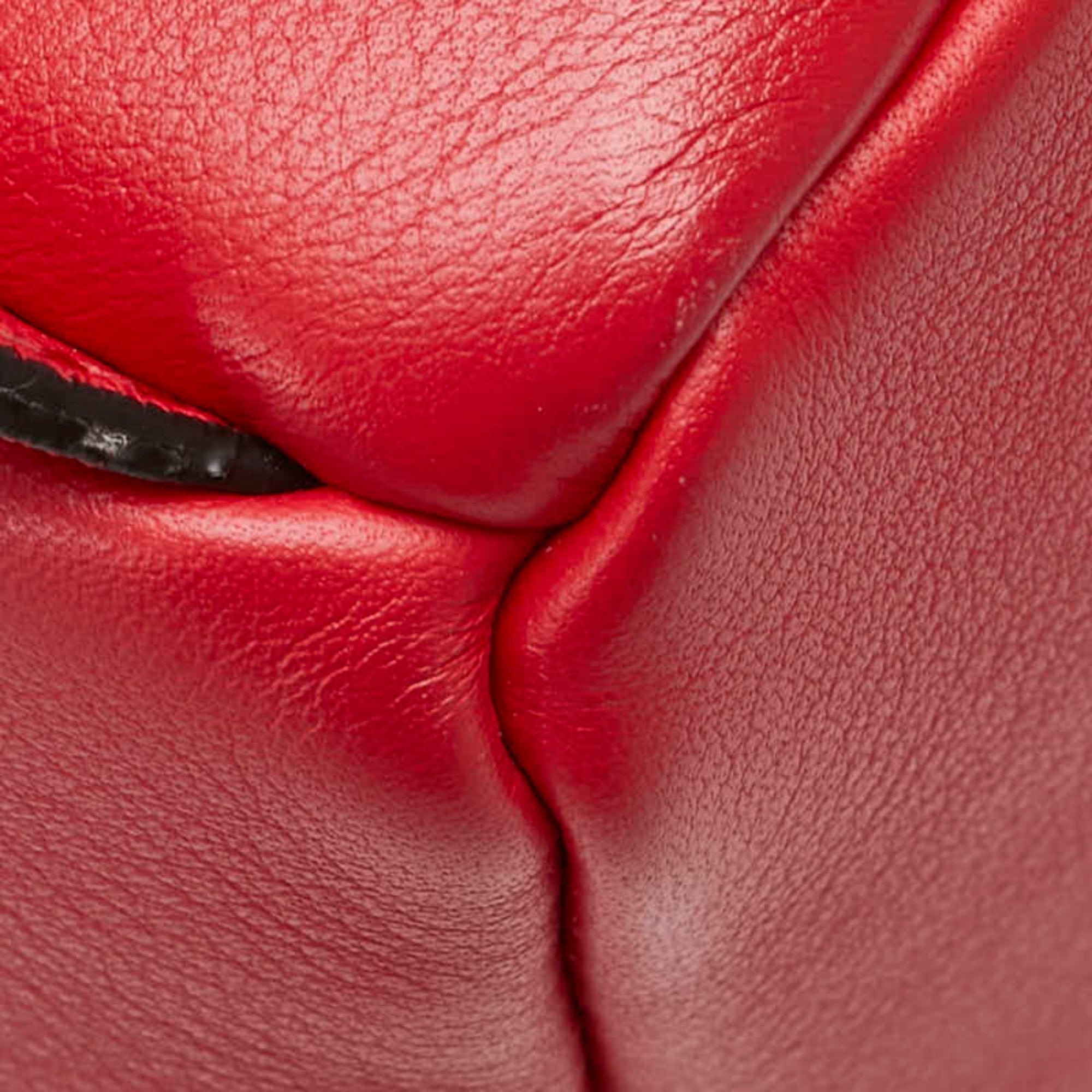 Fendi Red Color Leather Backpack