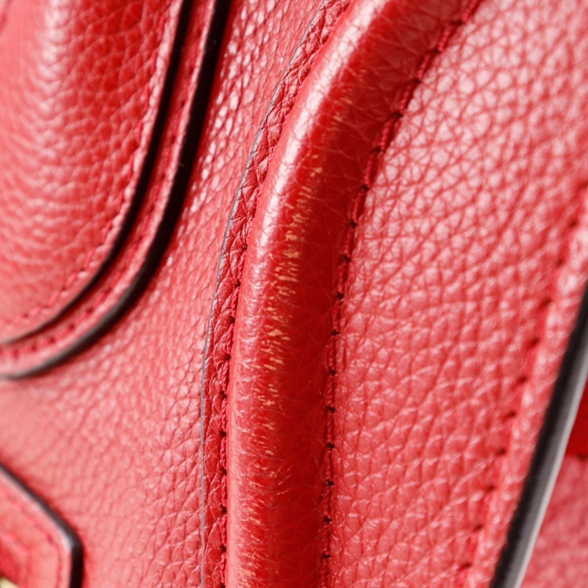 Celine Red Color Leather Handbag