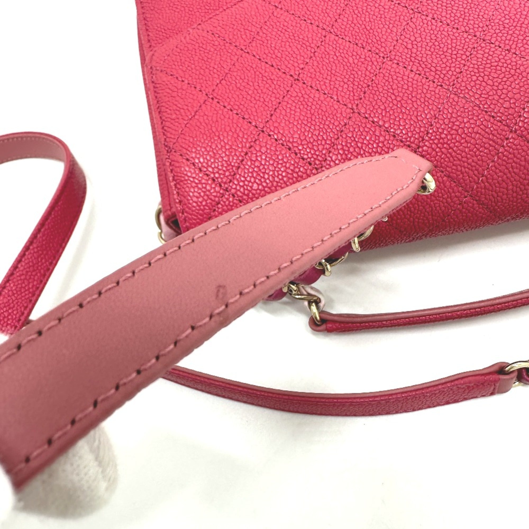 Chanel Pink Leather Shoulder Bag