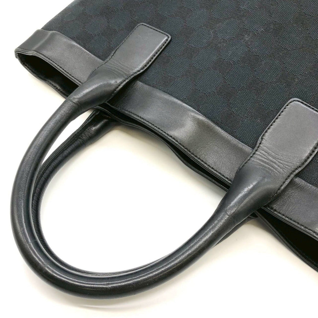 Gucci Gg Canvas Black Gg Canvas Handbag Tote Bag (Pre-Owned)